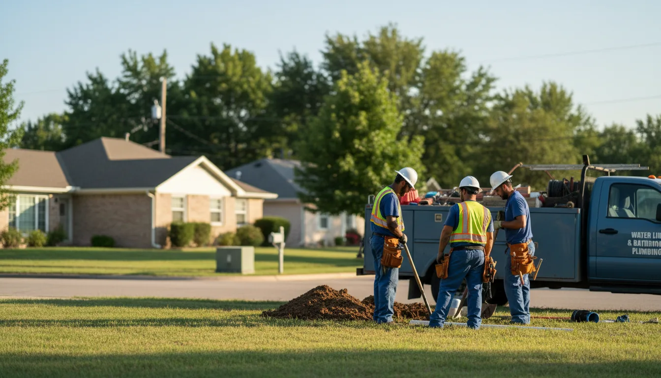 Residential water line and bathroom plumbing service in Middle River, MD